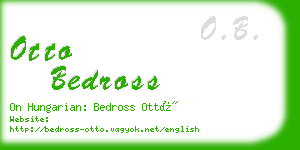 otto bedross business card